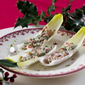 Appetizers: Shrimp Salad on Endive