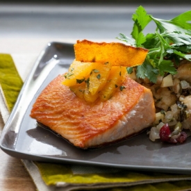 Pan-Seared Salmon w/ Candied Orange