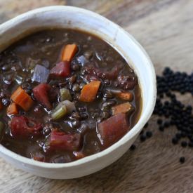 Hardy Black Lentil Soup