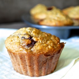 Banana Choc Chip Coconut Muffins