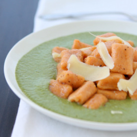 Sweet Potato Gnocchi With Spinach