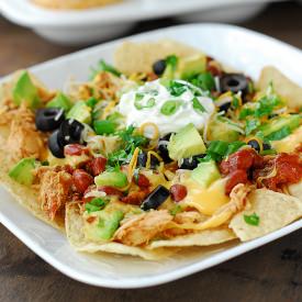 Slow Cooker Chili Chicken Nachos