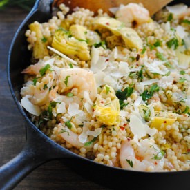 Lemon & Artichoke Couscous w Shrimp