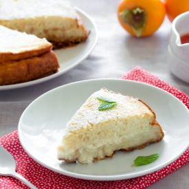 Cottage Cheese Cake with Persimmons