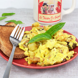 Basil Veggie Scramble