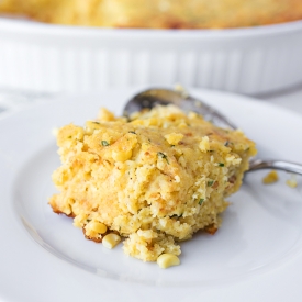 Sweet Autumn Cornbread & Cheddar Casserole