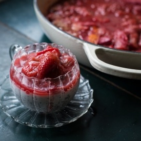 Stewed Strawberries and Rhubarb