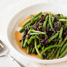 Asian Green Beans with Cranberries