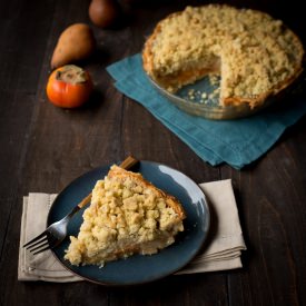 Persimmon Pear Brandy Pie