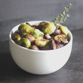 Brussel Sprouts and Mushrooms