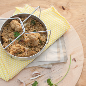 Curried Mung Beans with Cauliflower