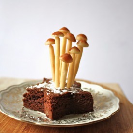 Mushrooms Yule Log Topper