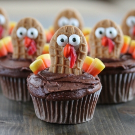 Nutter Butter Turkey Cupcakes