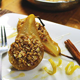 Spiced + Stuffed Pears