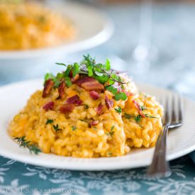 Sweet Potato Risotto with Bacon