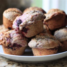 Sour Cream Blackberry Muffins