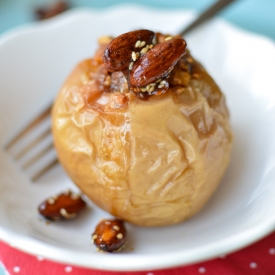 Pumpkin Pie Lava Cake Baked Apples