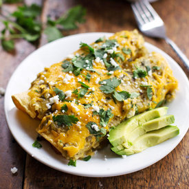 ButternutSquash Mushroom Enchiladas