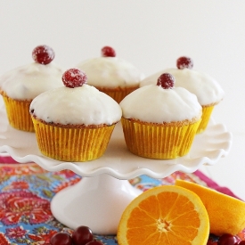 Glazed Cranberry Orange Muffins