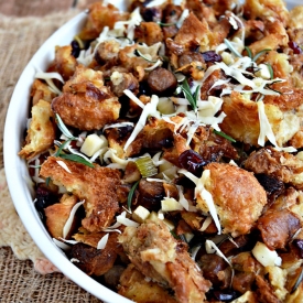 Croissant-Sausage Stuffing