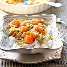 Thai Butternut Squash Leek Curry