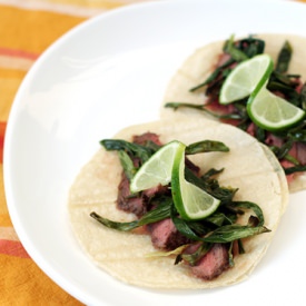 Garlic Marinated Skirt Steak Tacos