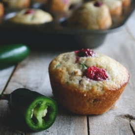 Cranberry Jalapeno Cornbread Muffin