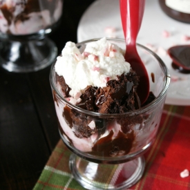 Chocolate Peppermint Brownie Sundae