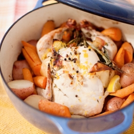 Simple Dutch Oven Roasted Chicken