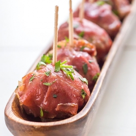 Stuffed Prosciutto Meatballs