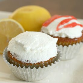 Lemon Strawberry-Filled Cupcakes