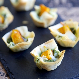 Butternut Squash & Kale Pesto Tarts