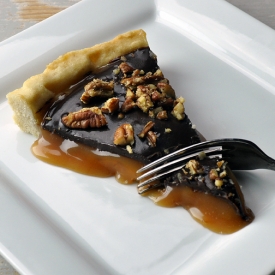 Chocolate Apple Caramel Tart