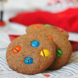 M&M Malted Milk Cookies