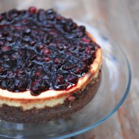 Cranberry Port Glazed Cheesecake