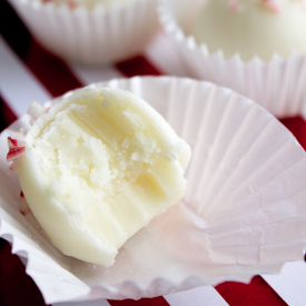 Peppermint White Chocolate Truffles