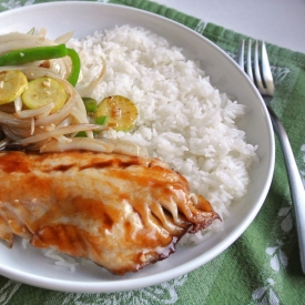 5 Minute Teriyaki Snapper & Rice