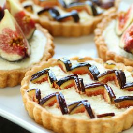 Chevron Pattern Fig Tart.