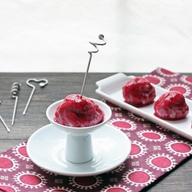 Turkey Meatballs w/ Cranberry Glaze