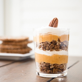 Pumpkin Pecan Cheesecake Trifles