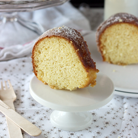 Spiced Rum Eggnog Cake