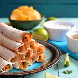 Creamy Baked Chicken Taquitos