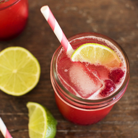 Rhubarb Berry Fizz