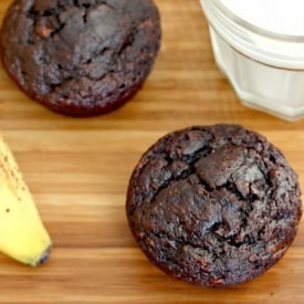 Skinny Fudge Banana Muffins