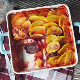 Potato and Beetroot Gratin