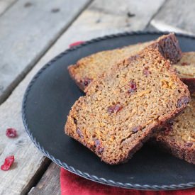 Spiced Cranberry Sweet Potato Bread