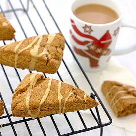 Gingerbread Scones with Maple Glaze