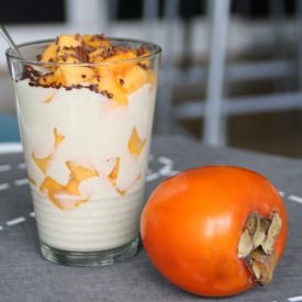 Cardamom-Cashew-Cream & Persimmon