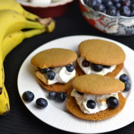 Blueberry-Banana Gingersnap S’mores