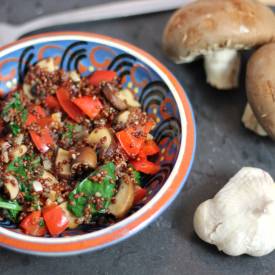 Mushroom Spinach Quinoa